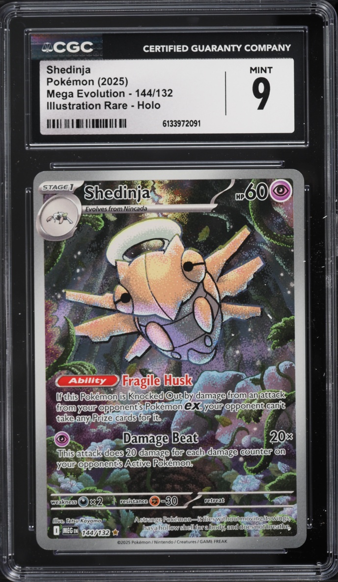 2025 Pokemon Mega Evolution IR Shedinja #144 CGC 9 MINT