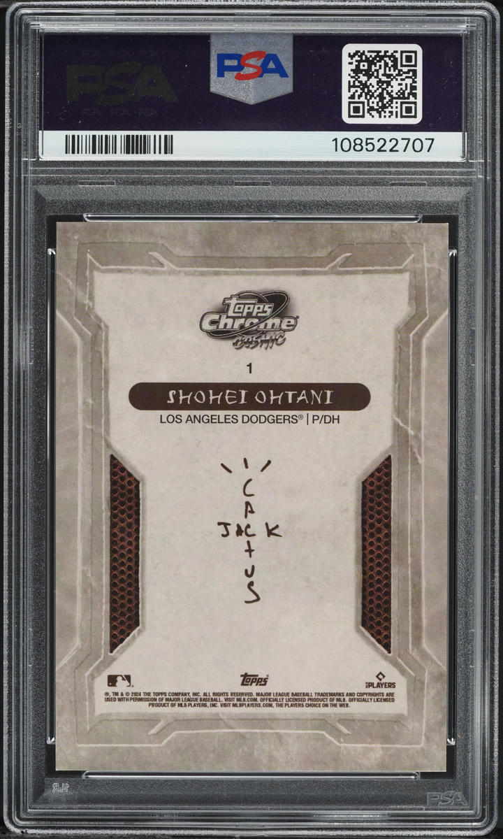 2024 Topps Chrome Cosmic X Cactus Jack Orange Ref Shohei Ohtani /25 #1 PSA 10