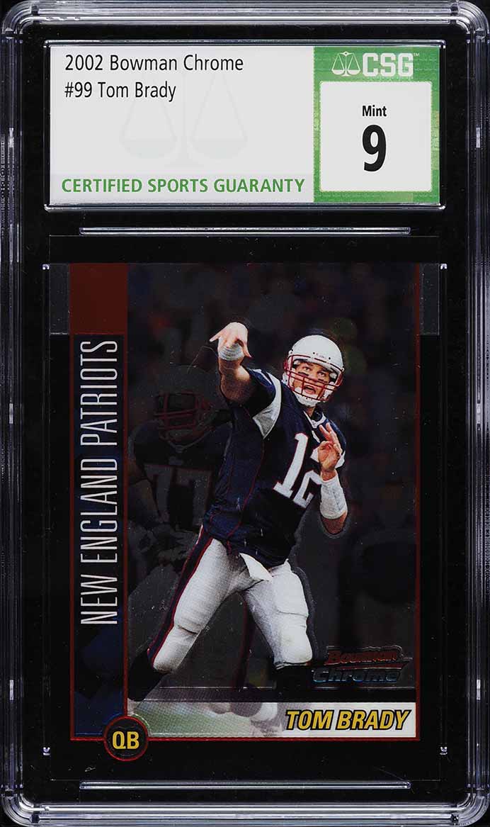 2002 Bowman Chrome Tom Brady #99 CSG 9 MINT