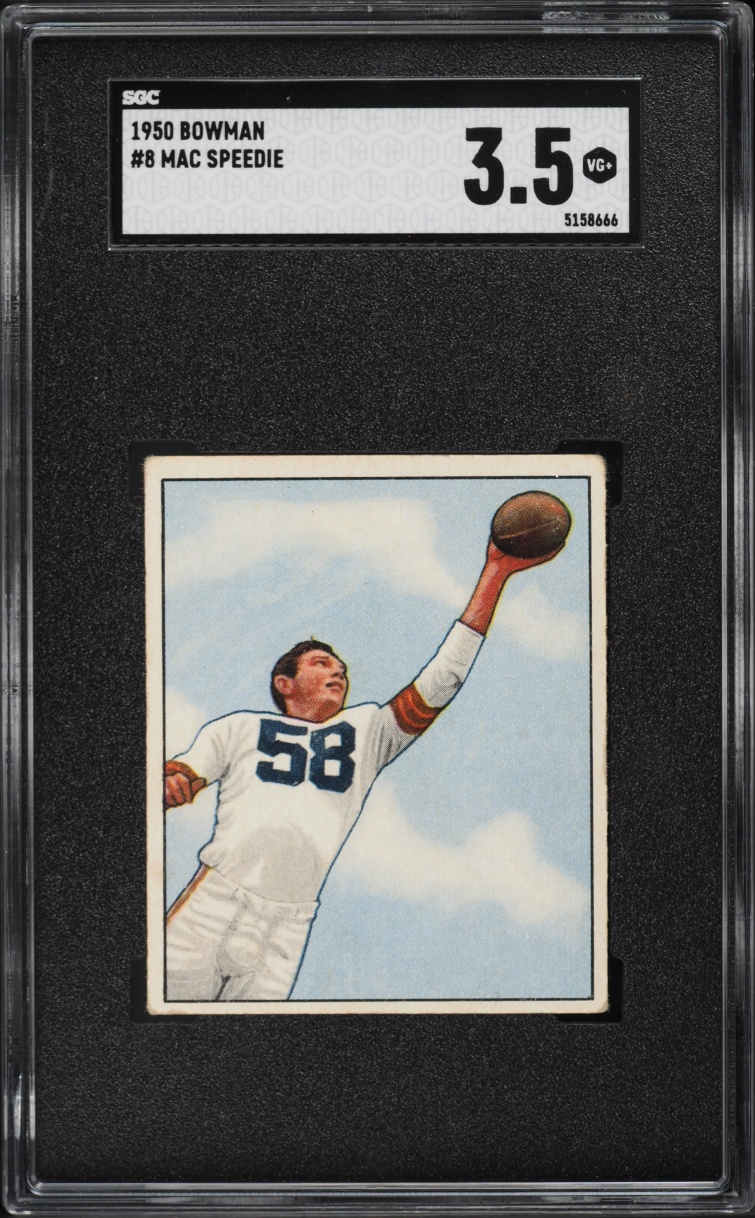 1950 Bowman Football Mac Speedie #8 SGC 3.5 VG+
