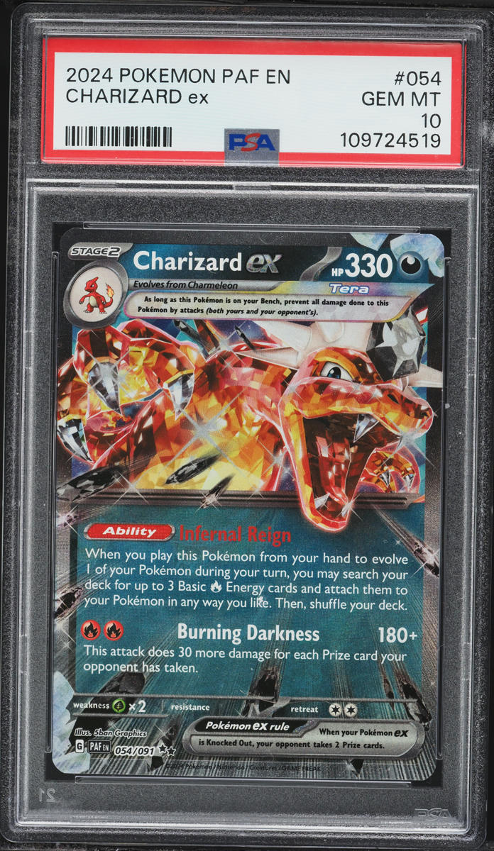 2024 Pokemon Scarlet & Violet Paldean Fates Charizard EX #54 PSA 10 GEM MINT