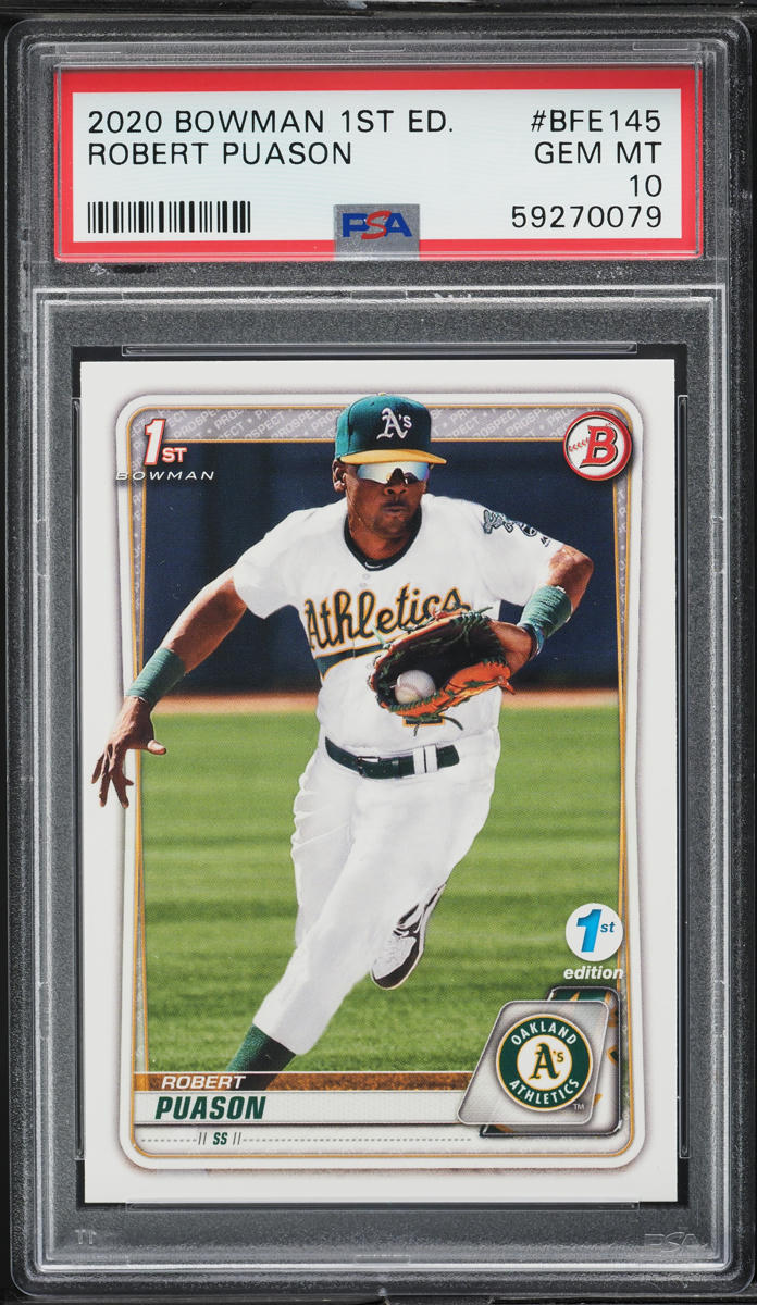 2020 Bowman 1st Edition Robert Puason PROSPECT #BFE-145 PSA 10 GEM MINT