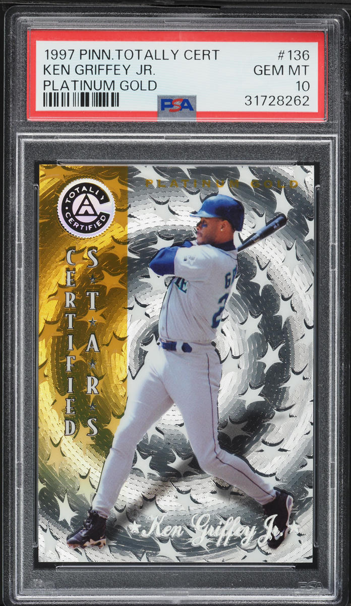 1997 Pinnacle Totally Certified Platinum Gold Ken Griffey Jr. /30 #136 PSA 10