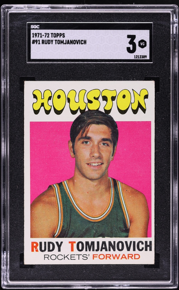 1971 Topps Basketball Rudy Tomjanovich ROOKIE #91 SGC 3 VG