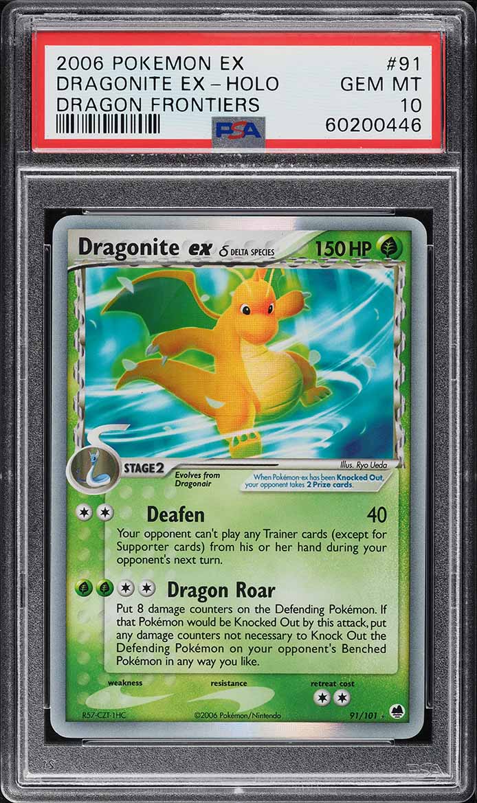 2006 Pokemon EX Dragon Frontiers Holo Dragonite ex #91 PSA 10 GEM MINT