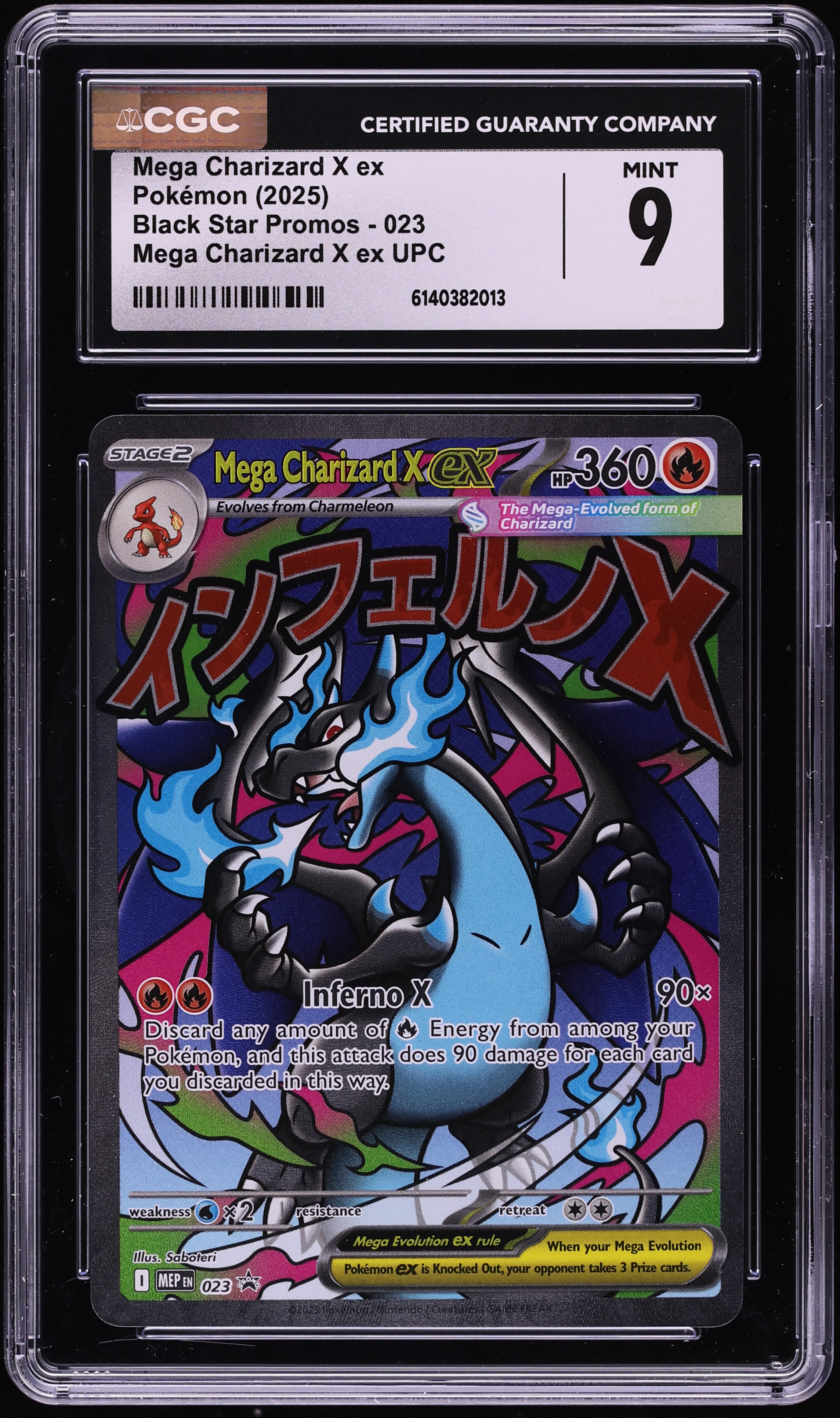 2025 Pokemon Mega Evolution Promo Ultra Premium Full Art Mega Charizard X EX #23 CGC 9 MINT