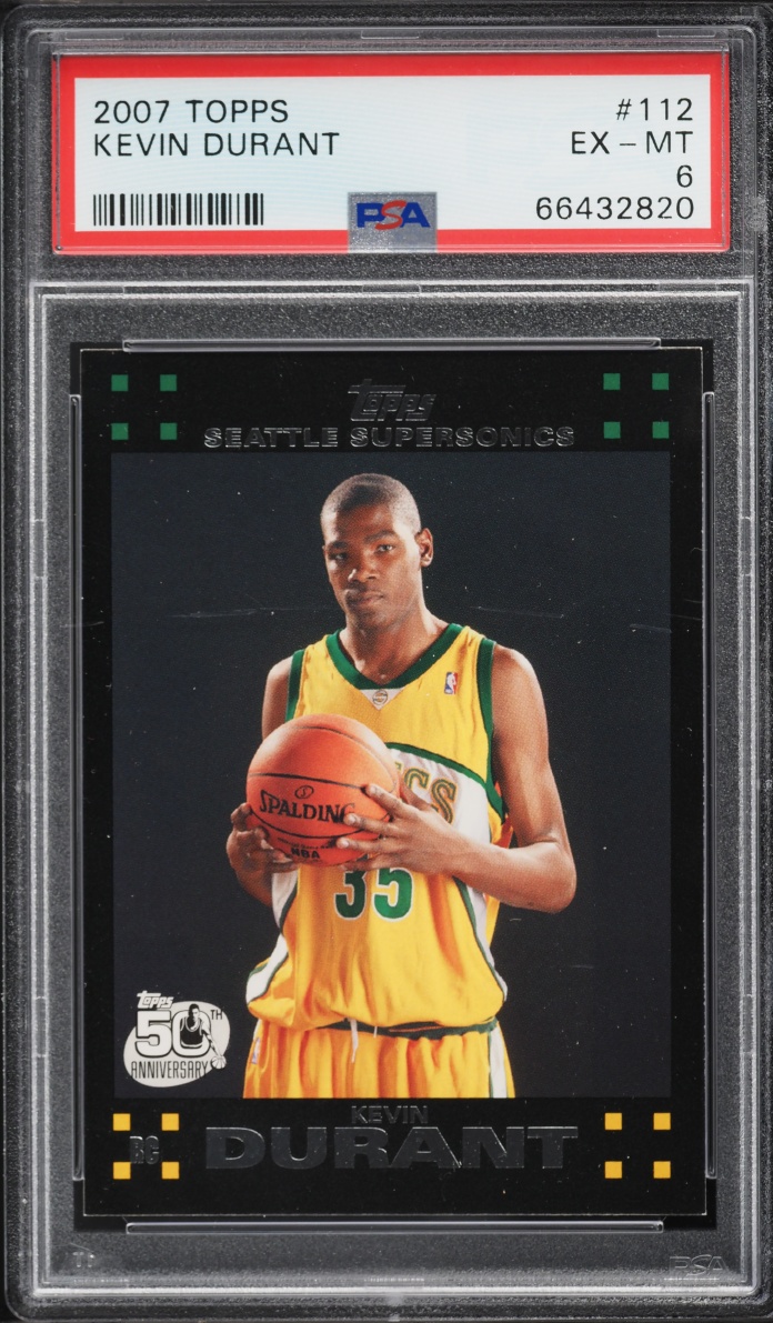 2007 Topps Basketball Kevin Durant ROOKIE #112 PSA 6 EXMT