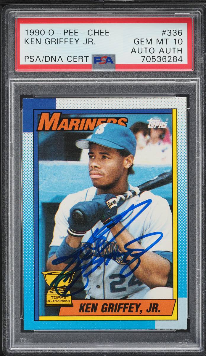 1990 O-Pee-Chee Ken Griffey Jr. AUTO #336 PSA 10 GEM MINT