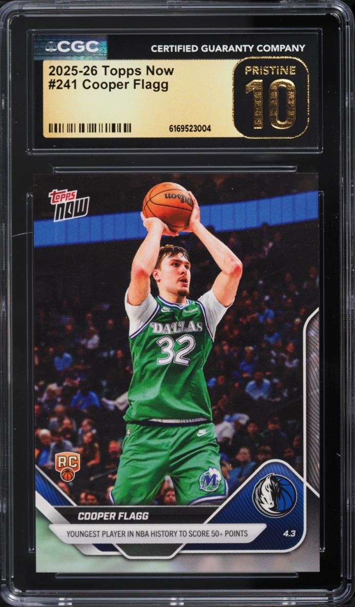 2025 Topps Now Cooper Flagg ROOKIE #241 CGC 10 PRISTINE