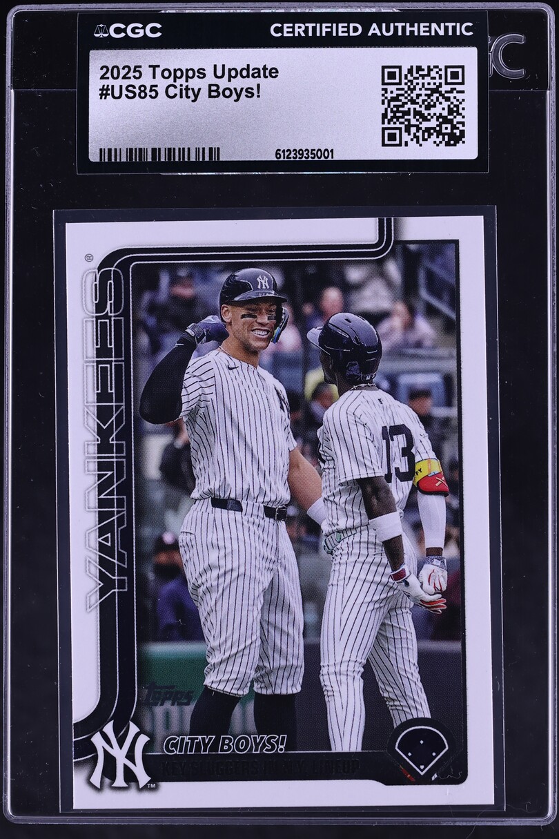 2025 Topps Update City Boys Aaron Judge & Jazz Chisholm Jr. #US85 CGC AUTH
