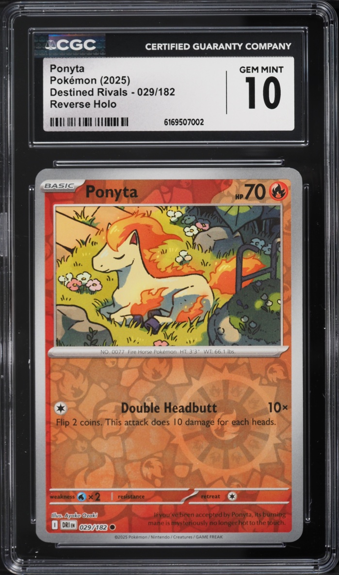 2025 Pokemon SV Destined Rivals Reverse Holo Ponyta #29 CGC 10 GEM MINT