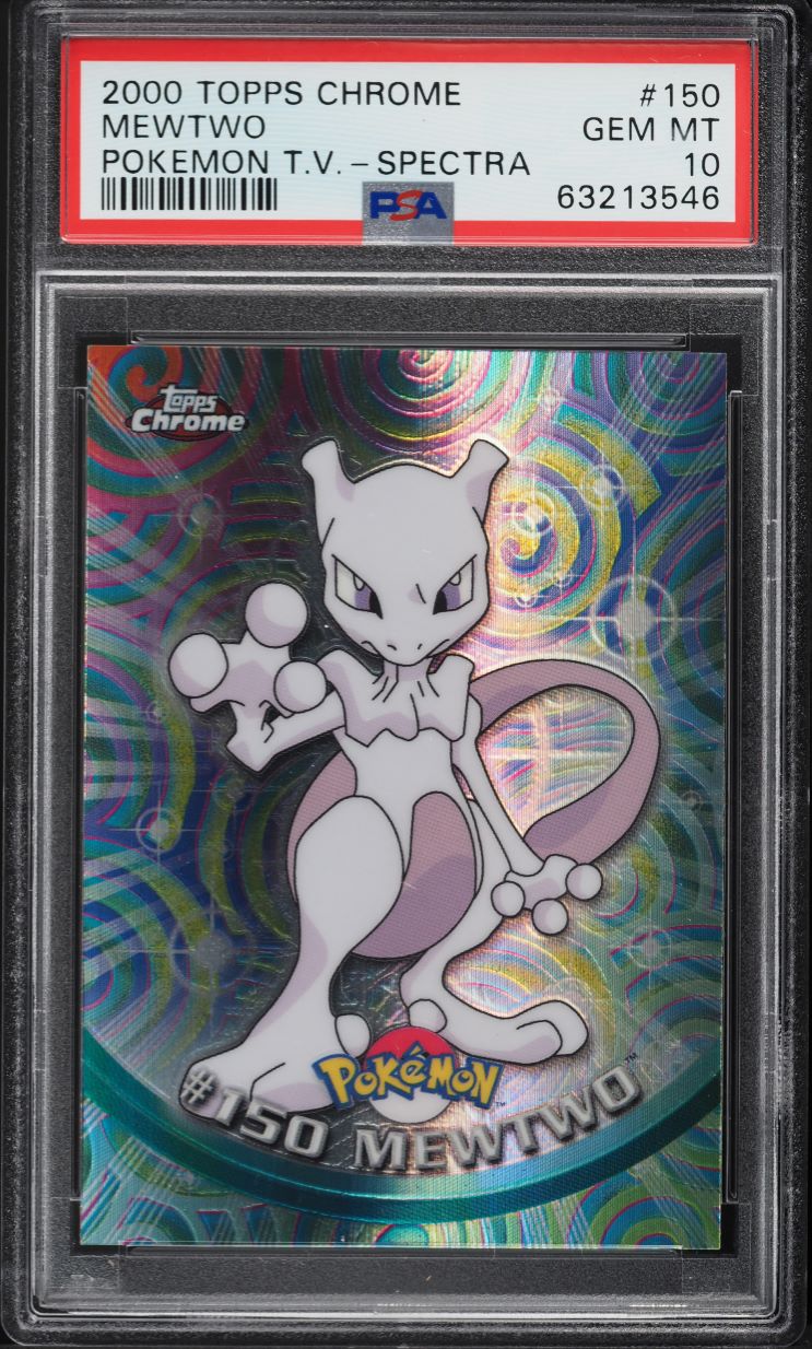 2000 Topps Chrome Pokemon Series 2 Spectra Mewtwo #150 PSA 10 GEM MINT