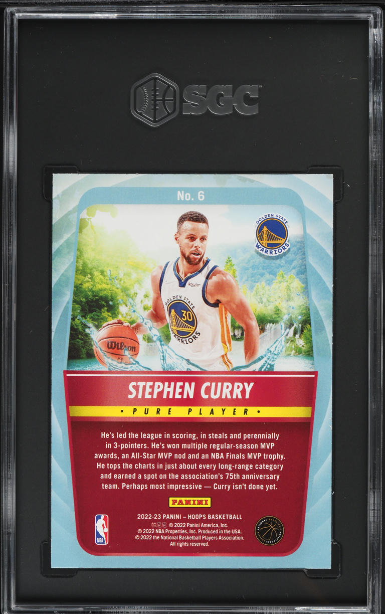 2022 Hoops Pure Players Holo Stephen Curry #6 SGC 9 MINT