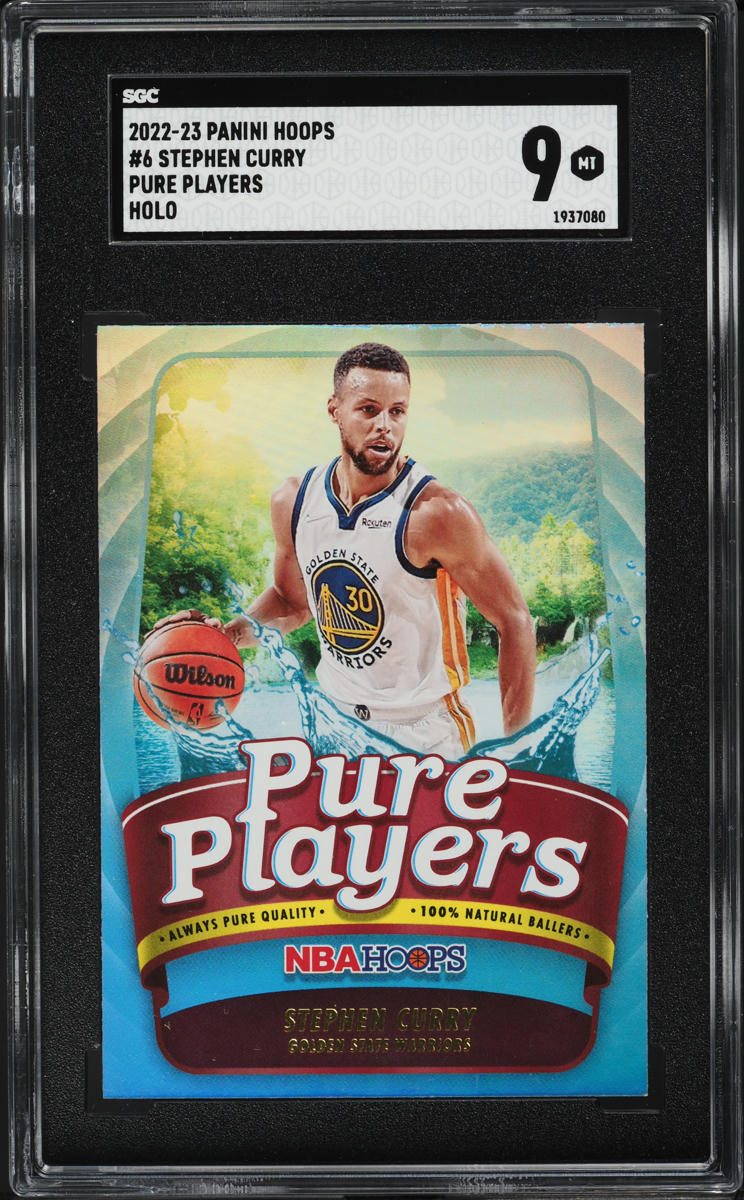 2022 Hoops Pure Players Holo Stephen Curry #6 SGC 9 MINT
