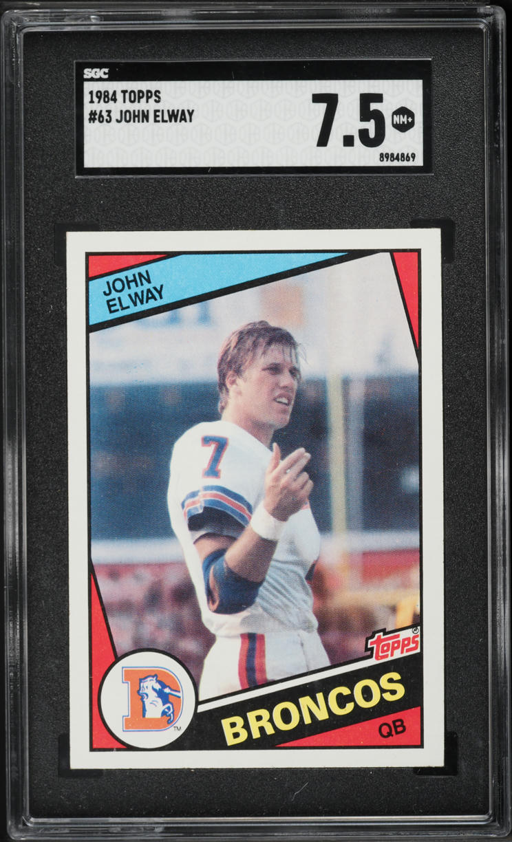 1984 Topps Football John Elway ROOKIE #63 SGC 7.5 NRMT+