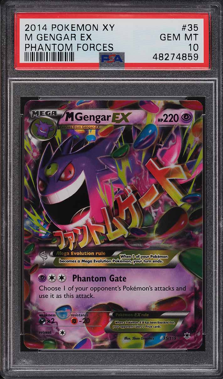2014 Pokemon XY Phantom Forces M Gengar EX #35 PSA 10 GEM MINT
