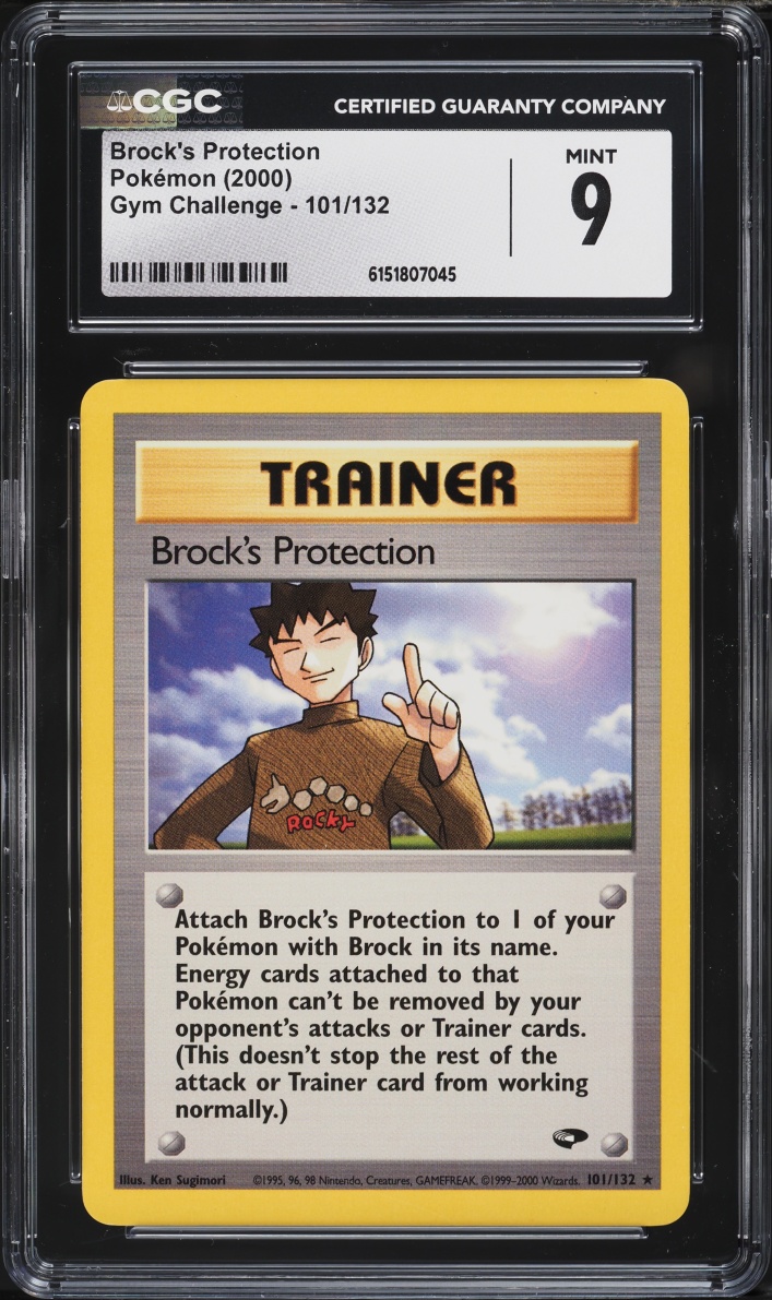 2000 Pokemon Gym Challenge Brock's Protection #101 CGC 9 MINT