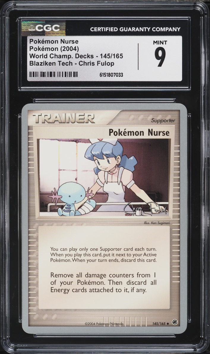 2004 Pokemon World Championships Decks Blaziken Tech Chris Fulop Pokemon Nurse #145 CGC 9 MINT
