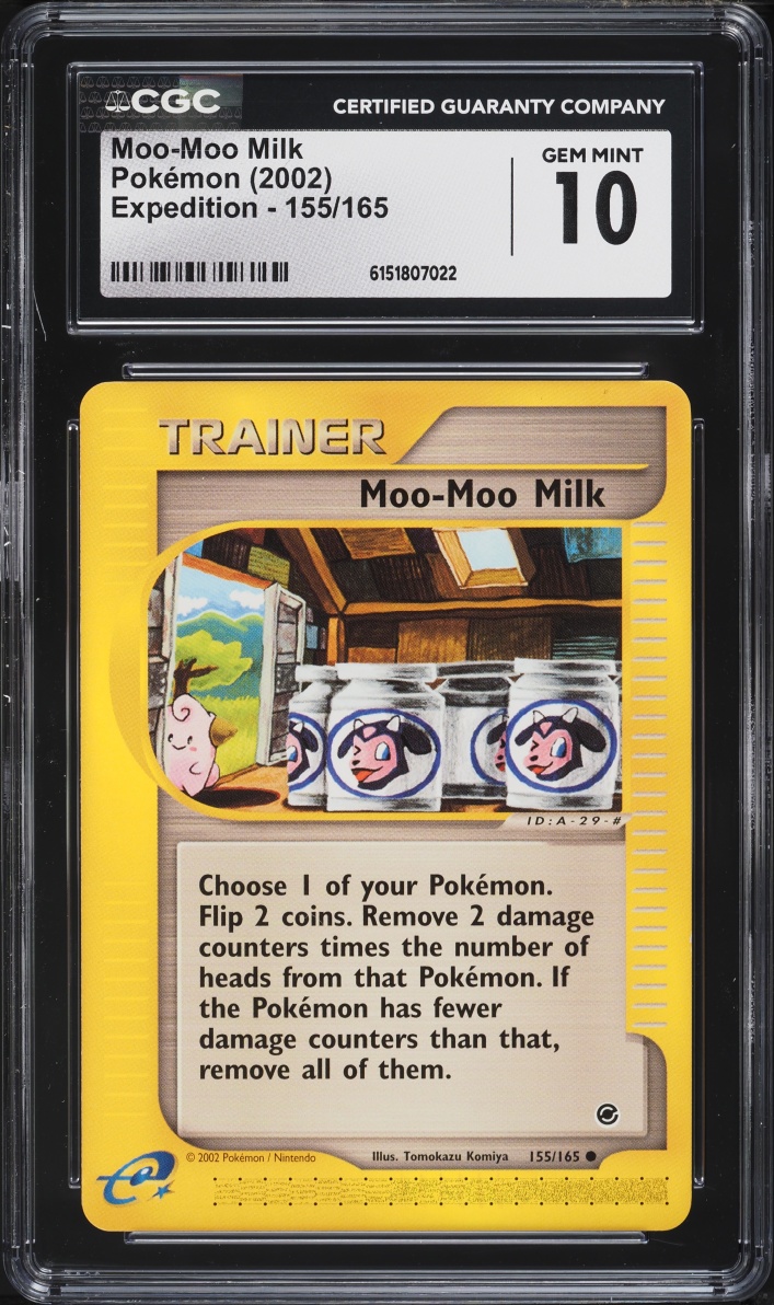 2002 Pokemon Expedition Moo-Moo Milk #155 CGC 10 GEM MINT