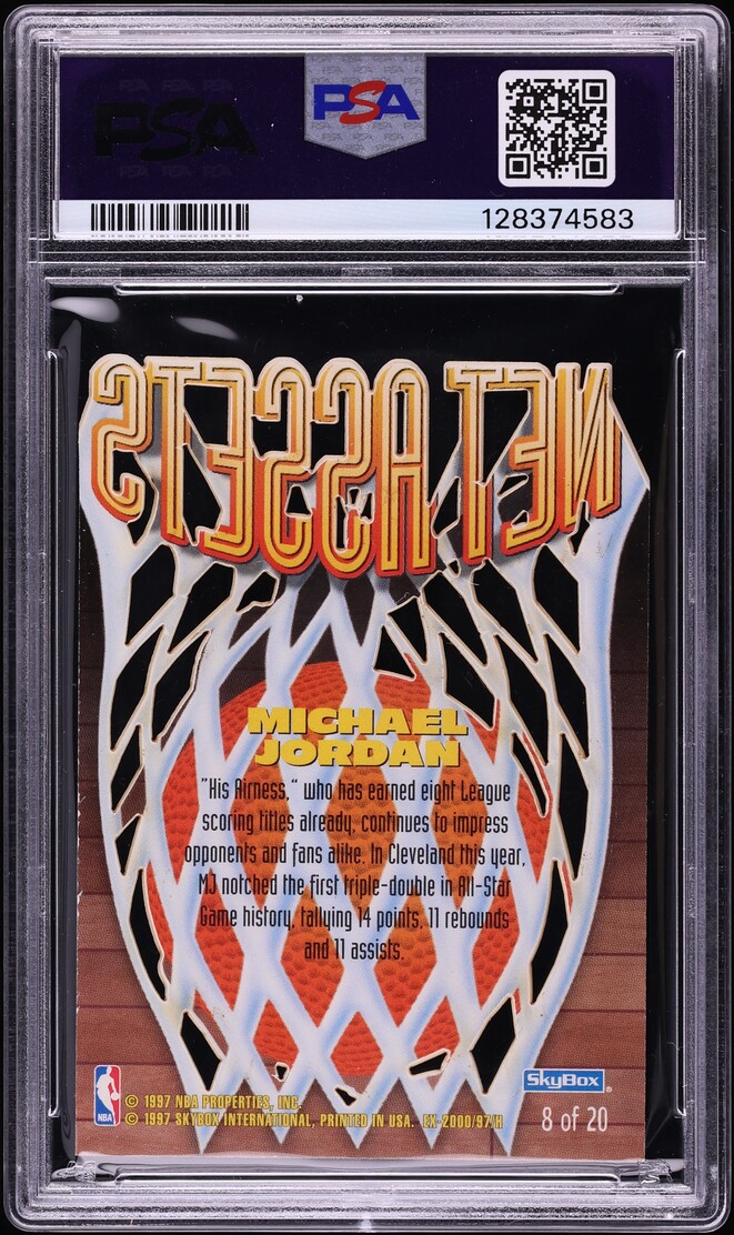 1996 Skybox E-X2000 Net Assets Michael Jordan #8 PSA 6 EXMT