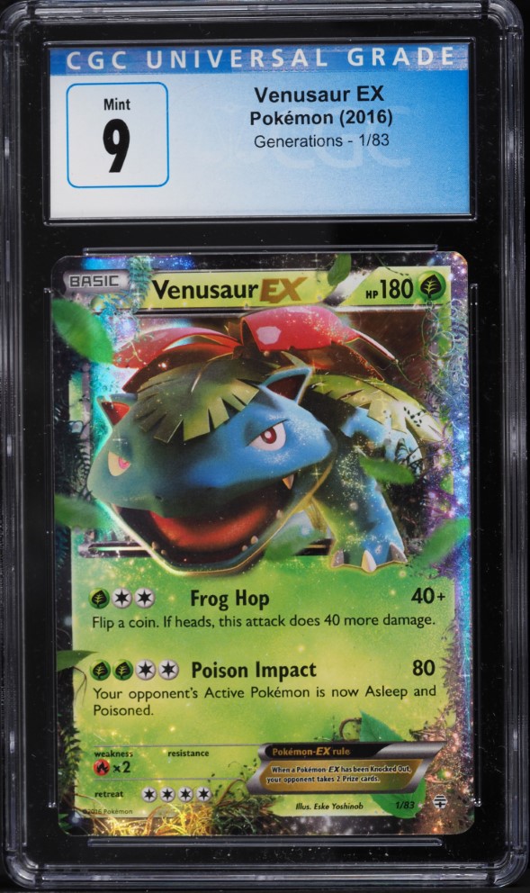 2016 Pokemon XY Generations Venusaur EX #1 CGC 9 MINT