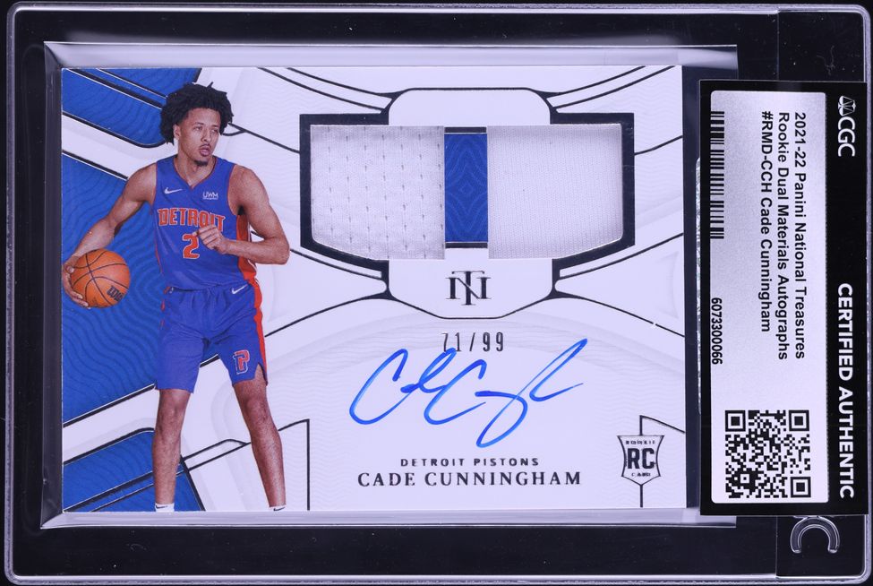 その他 cade cunningham RC patch auto CADE CUNNINGHAM 2021 National Treasures 123 Pink RPA RC Patch AUTO