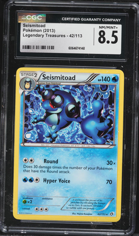 2025 Pokemon Japanese SV Black Bolt AR Seismitoad #109 CGC 10 GEM
