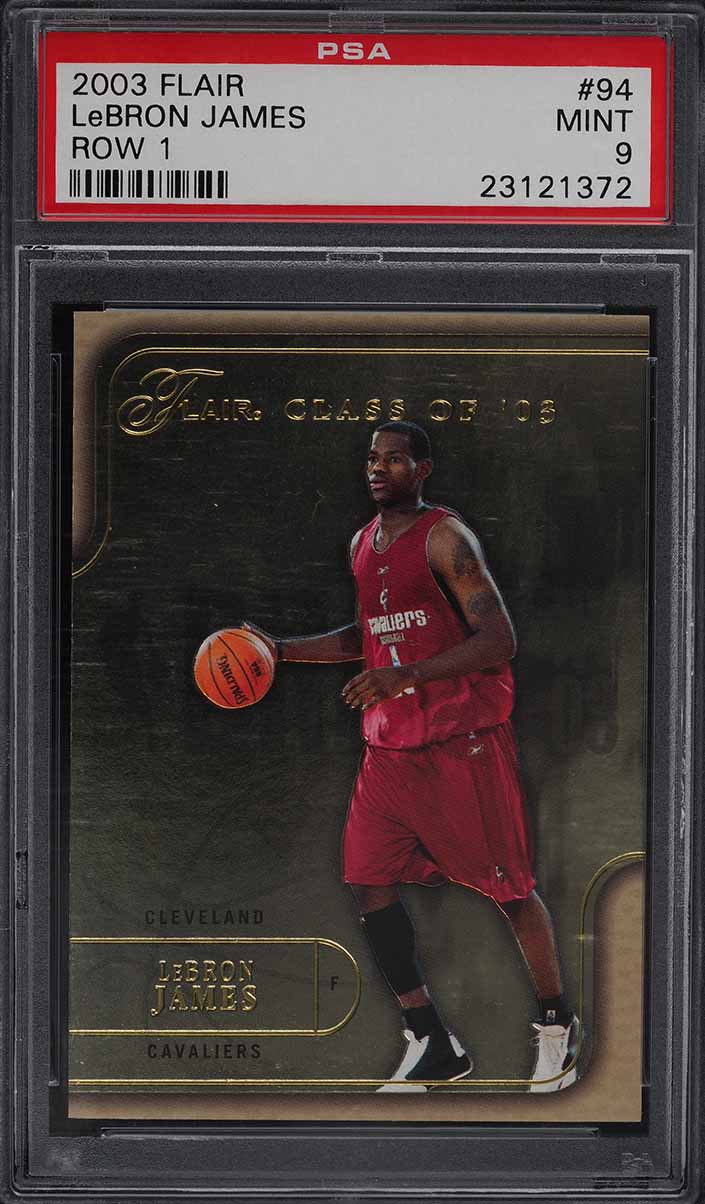 2004 Flair Basketball LeBron James #35 PSA 9 MINT on