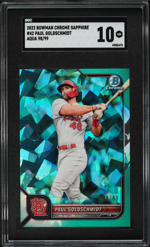 2022 Topps Chrome Sapphire Paul Goldschmidt #535 CGC AUTH on