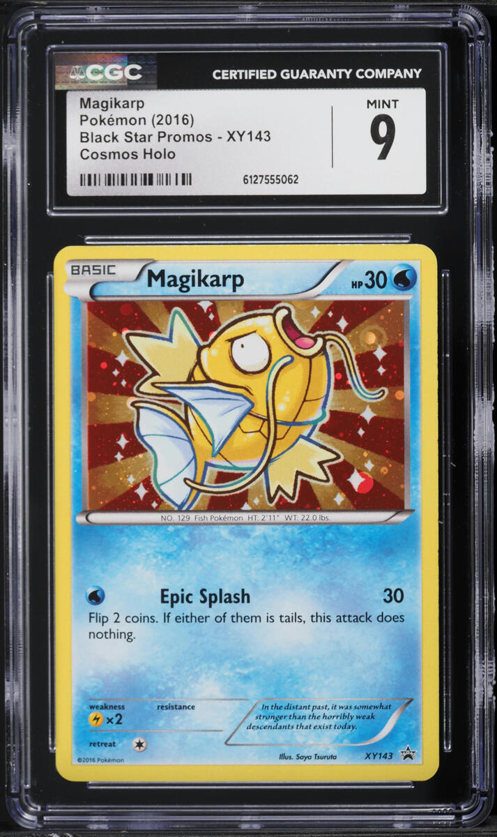 2016 Pokemon XY Black Star Promo Cosmos Holo Magikarp #XY143 CGC 9 MINT