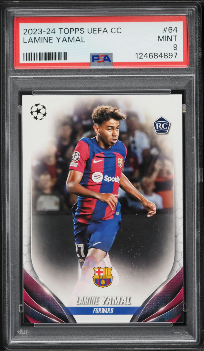 2023 Topps UEFA Club Competitions Lamine Yamal ROOKIE #64 PSA 9 MINT