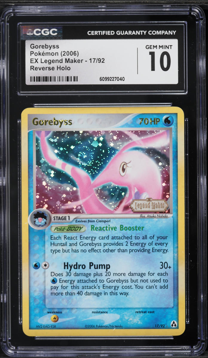 2006 Pokemon EX Legend Maker Reverse Holo Gorebyss #17 CGC 10 GEM MINT
