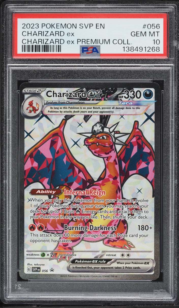 2023 Pokemon Scarlet & Violet Promo Premium Collection Full Art Charizard EX #56 PSA 10 GEM