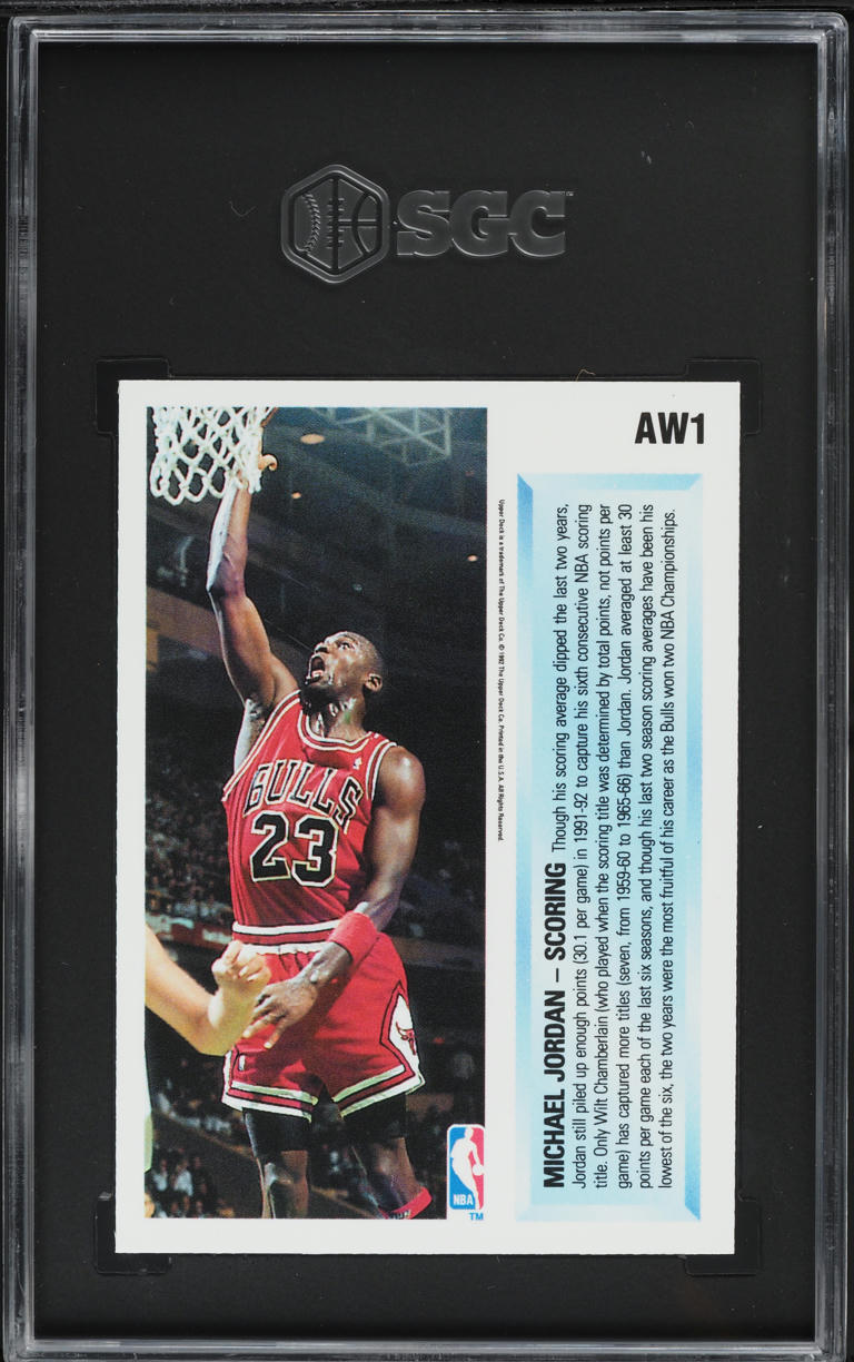 1992 Upper Deck Award Winner Hologram Michael Jordan #AW1 SGC 8 NM-MT