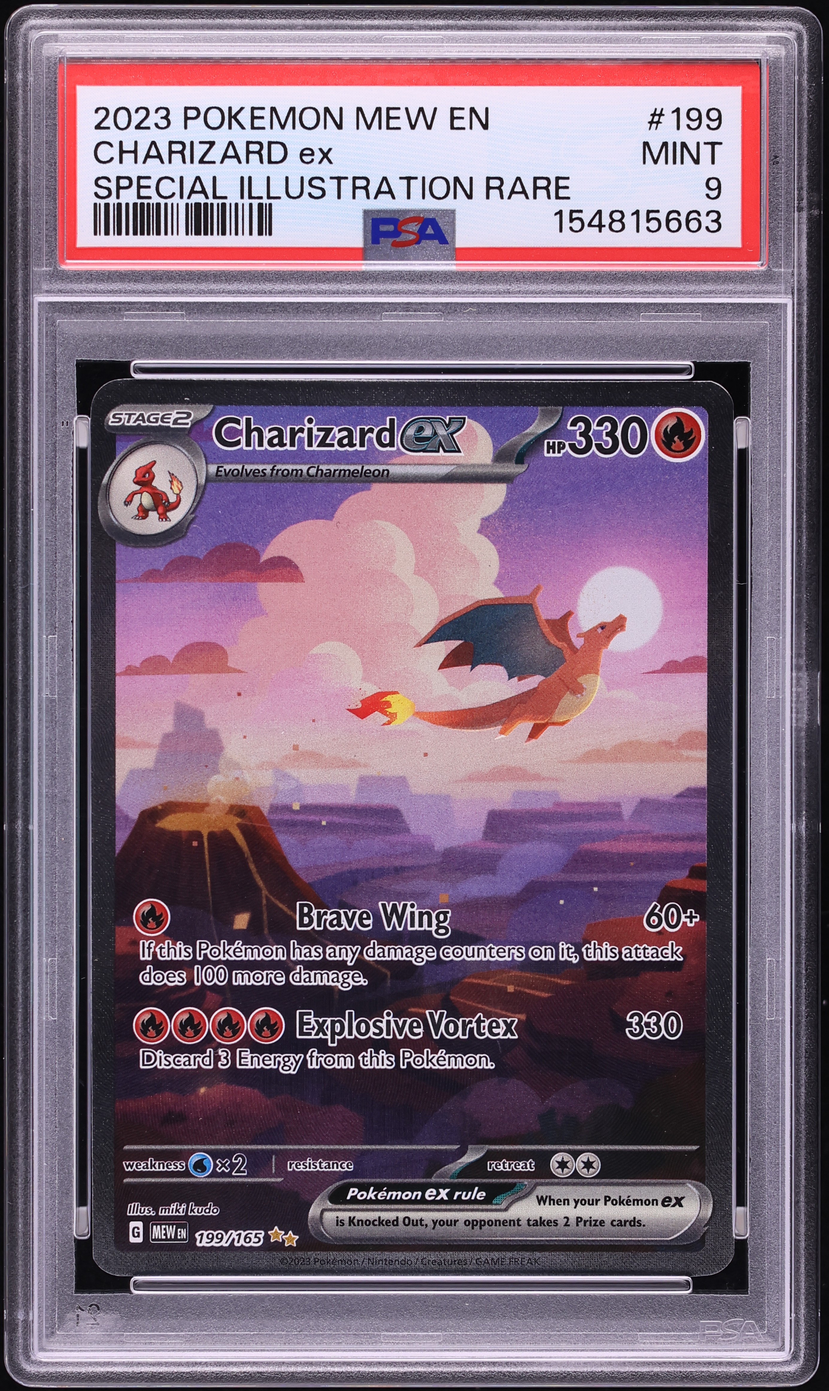 2023 Pokemon Scarlet & Violet 151 SIR Charizard EX #199 PSA 9 MINT