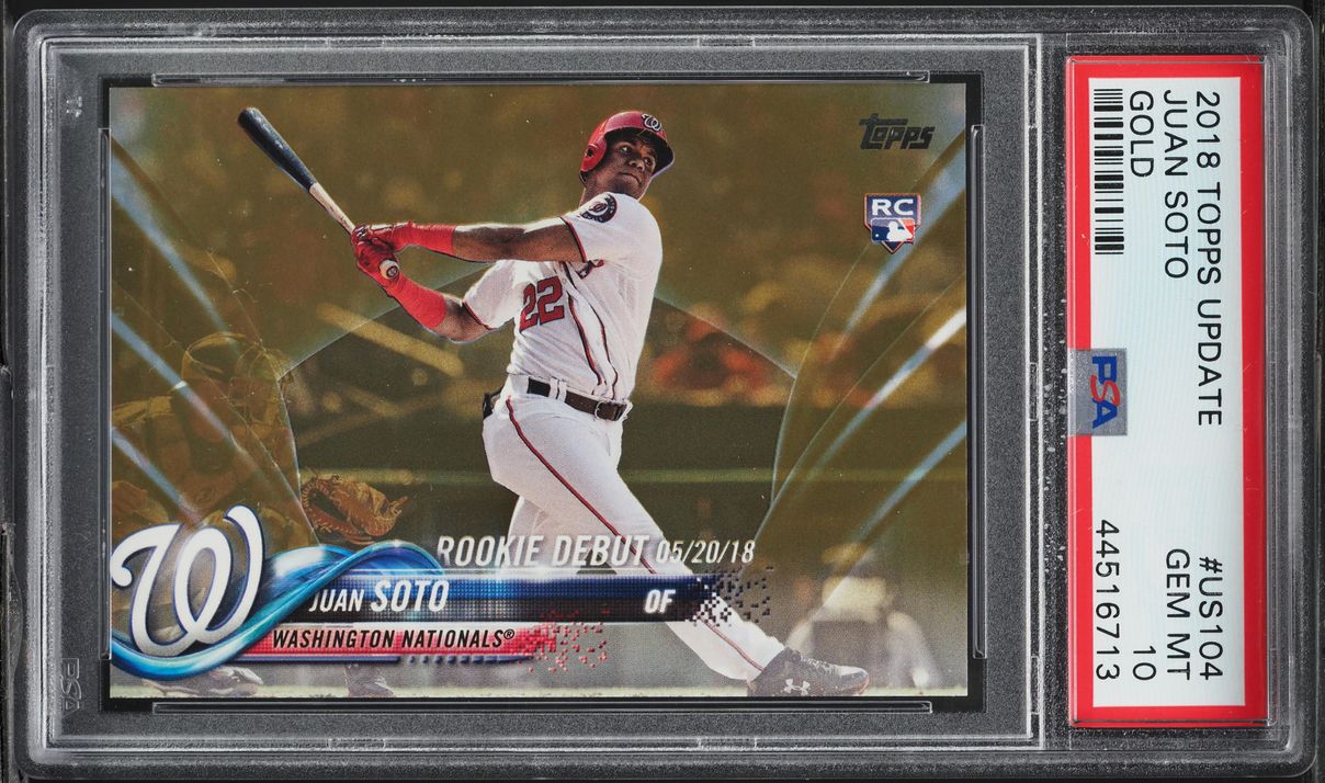 2018 Topps Update Gold Juan Soto ROOKIE /2018 #US104 PSA 10 GEM MINT