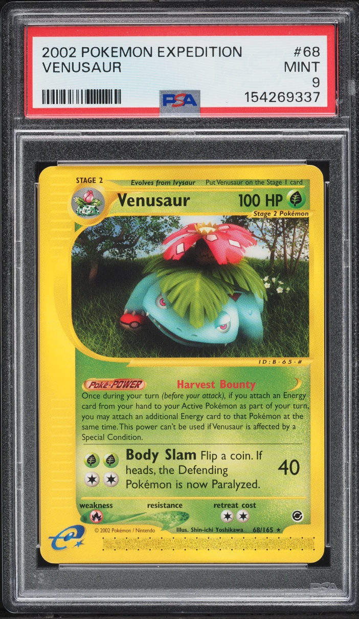 2002 Pokemon Expedition Base Set Venusaur #68 PSA 9 MINT