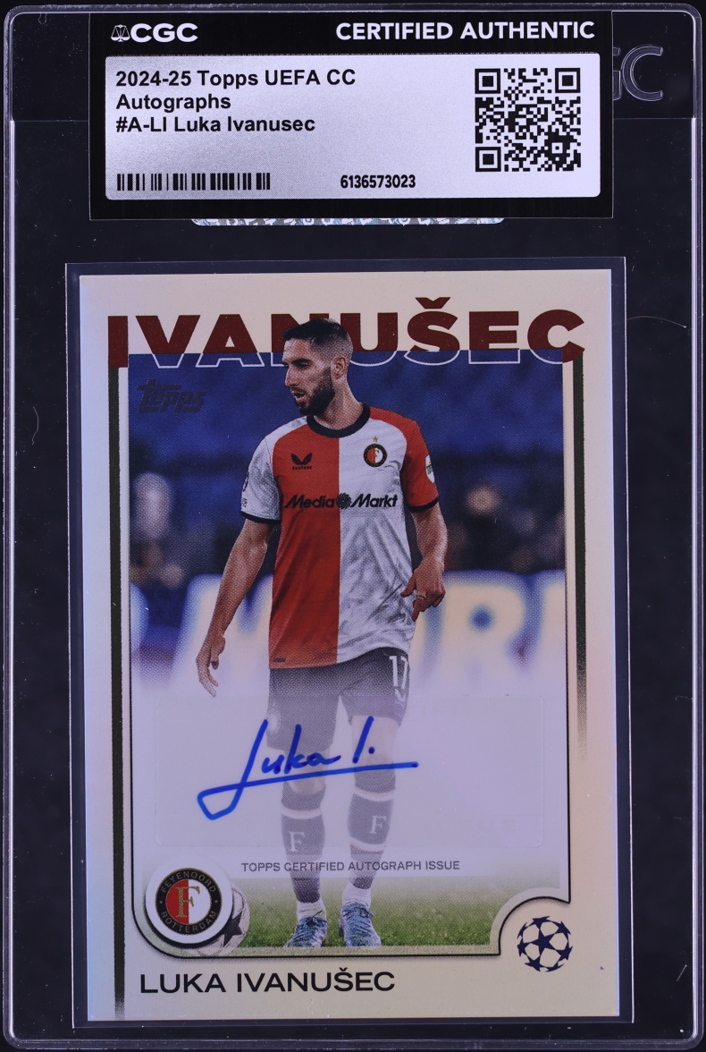 2024 Topps UEFA Club Competitions Luka Ivanusec AUTO #A-LI CGC AUTH