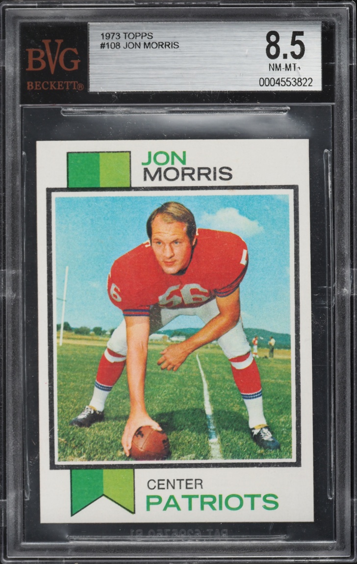 1973 Topps Football Jon Morris #108 BVG 8.5 NM-MT+
