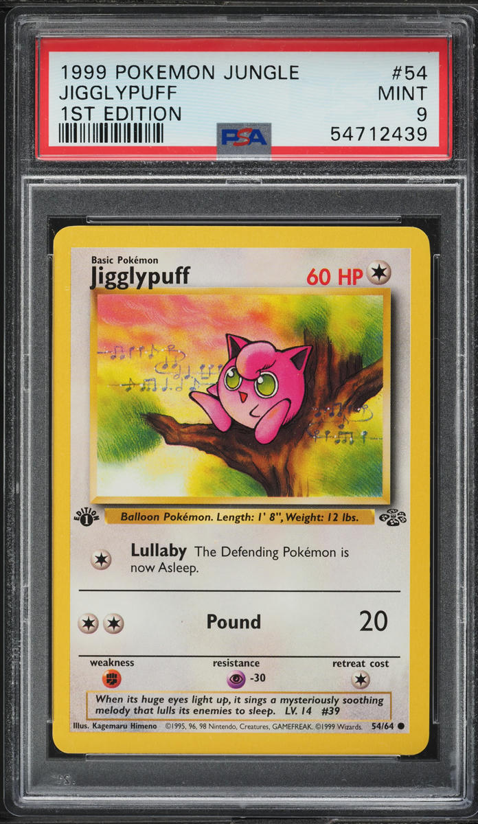 1999 Pokemon Jungle 1st Edition Jigglypuff #54 PSA 9 MINT