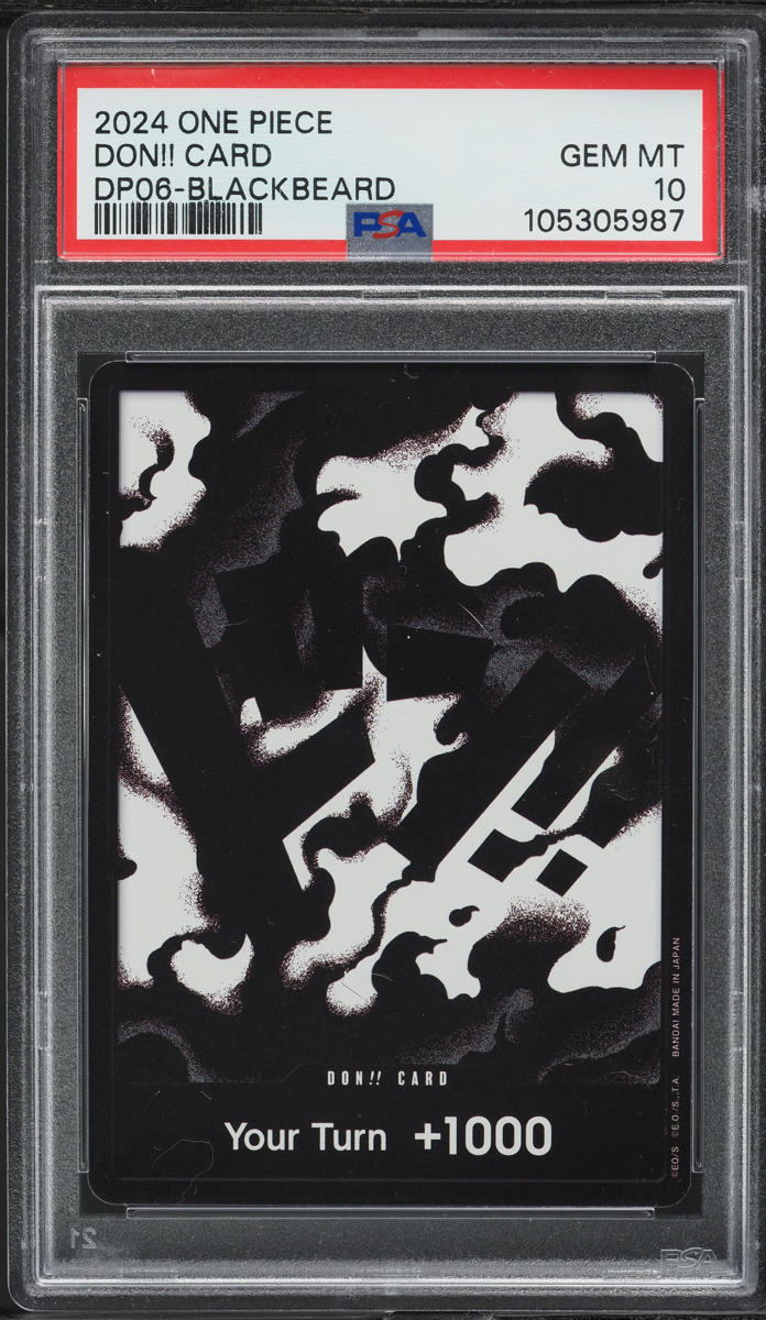 2024 One Piece Double Pack Volume 6 Blackbeard Don!! Card PSA 10 GEM MINT
