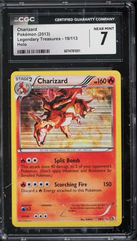 2013 Pokemon Legendary Treasures Cosmos Holo Charizard #19 CGC 5.5