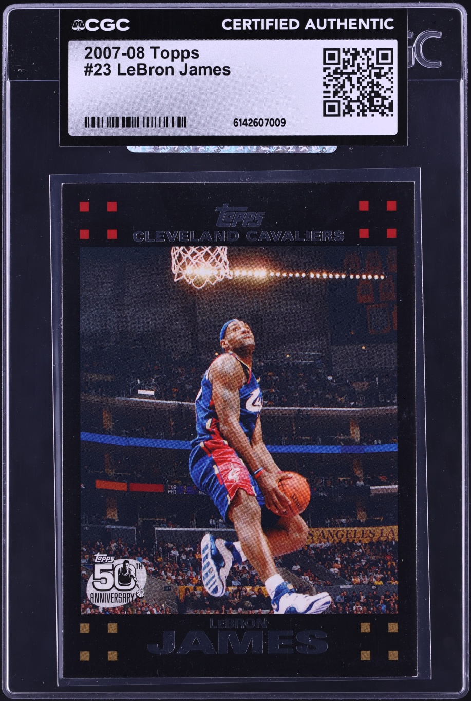 2007 Topps Basketball LeBron James #23 CGC AUTH