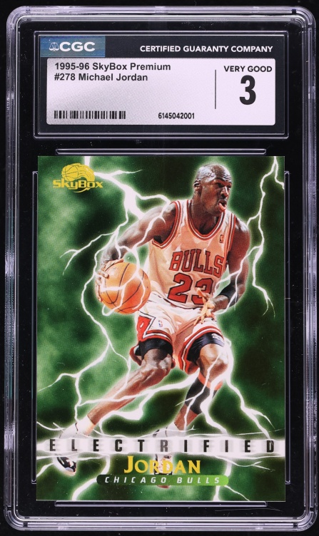 1995 Skybox Premium Electrified Michael Jordan #278 CGC 3 VG
