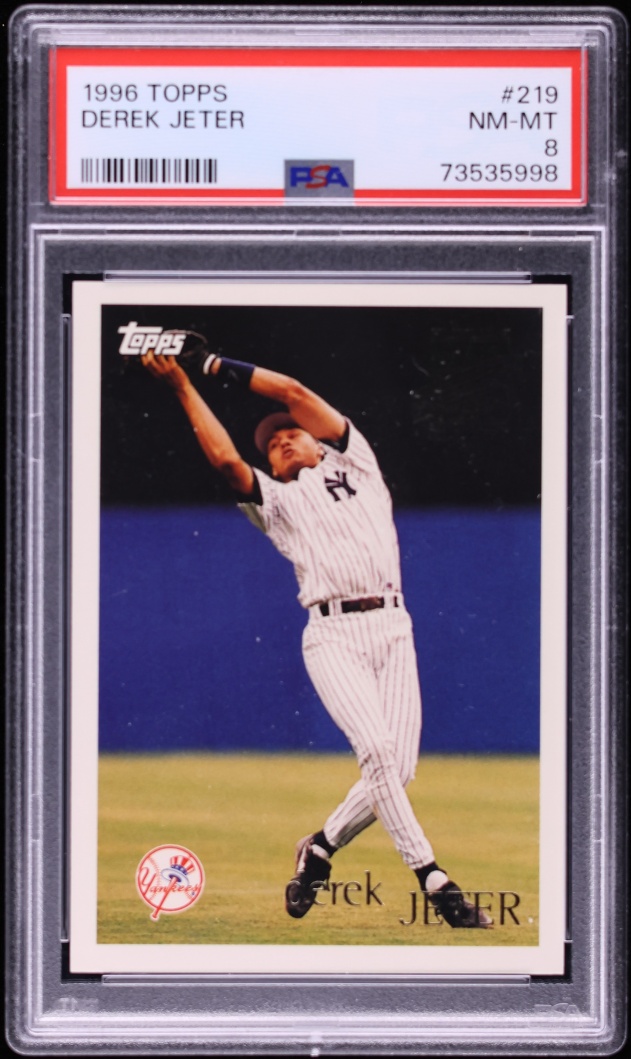 1996 Topps Derek Jeter ROOKIE #219 PSA 8 NM-MT