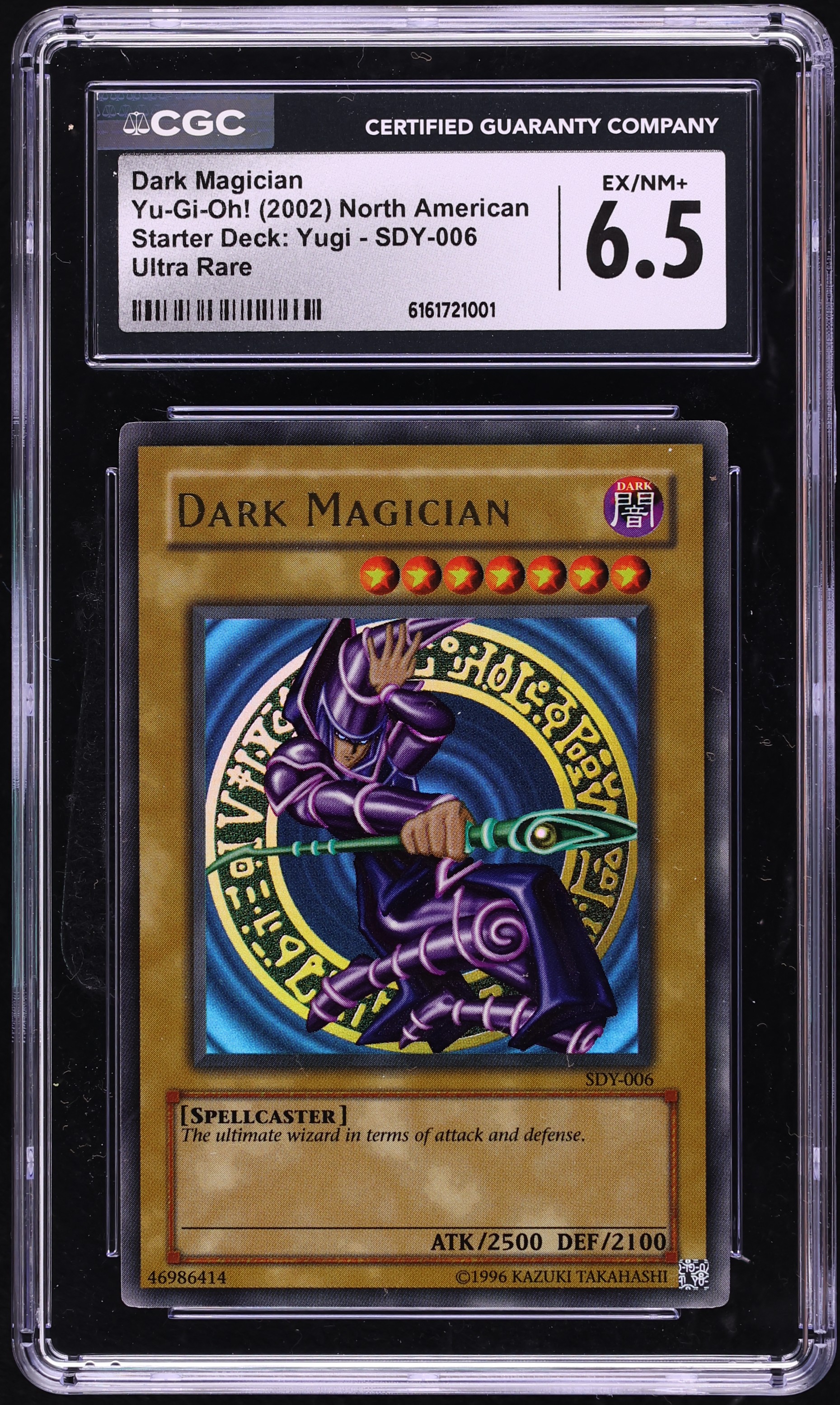 2002 Yu-Gi-Oh! Starter Deck Yugi Ultra Rare Dark Magician #SDY-006 CGC 6.5 EXMT+