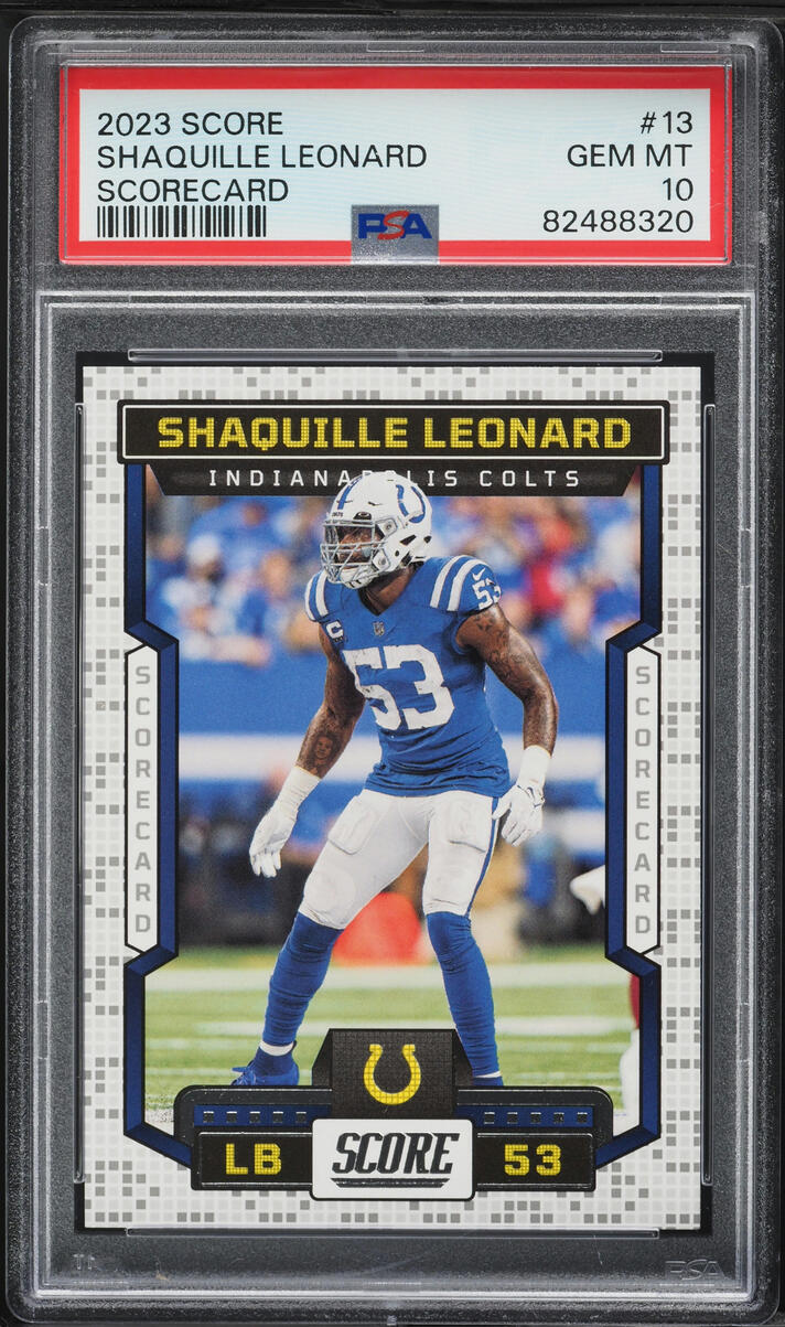 2023 Score Scorecard Shaquille Leonard #13 PSA 10 GEM MINT