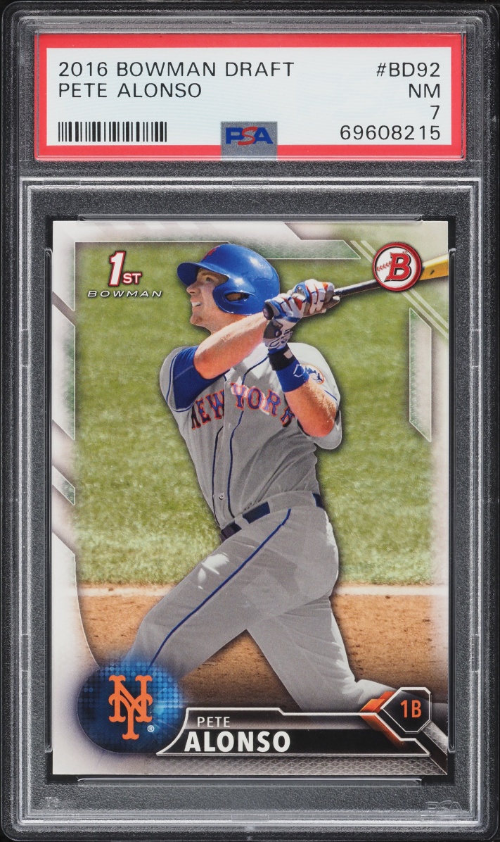 2016 Bowman Draft Pete Alonso PROSPECT #BD-92 PSA 7 NRMT