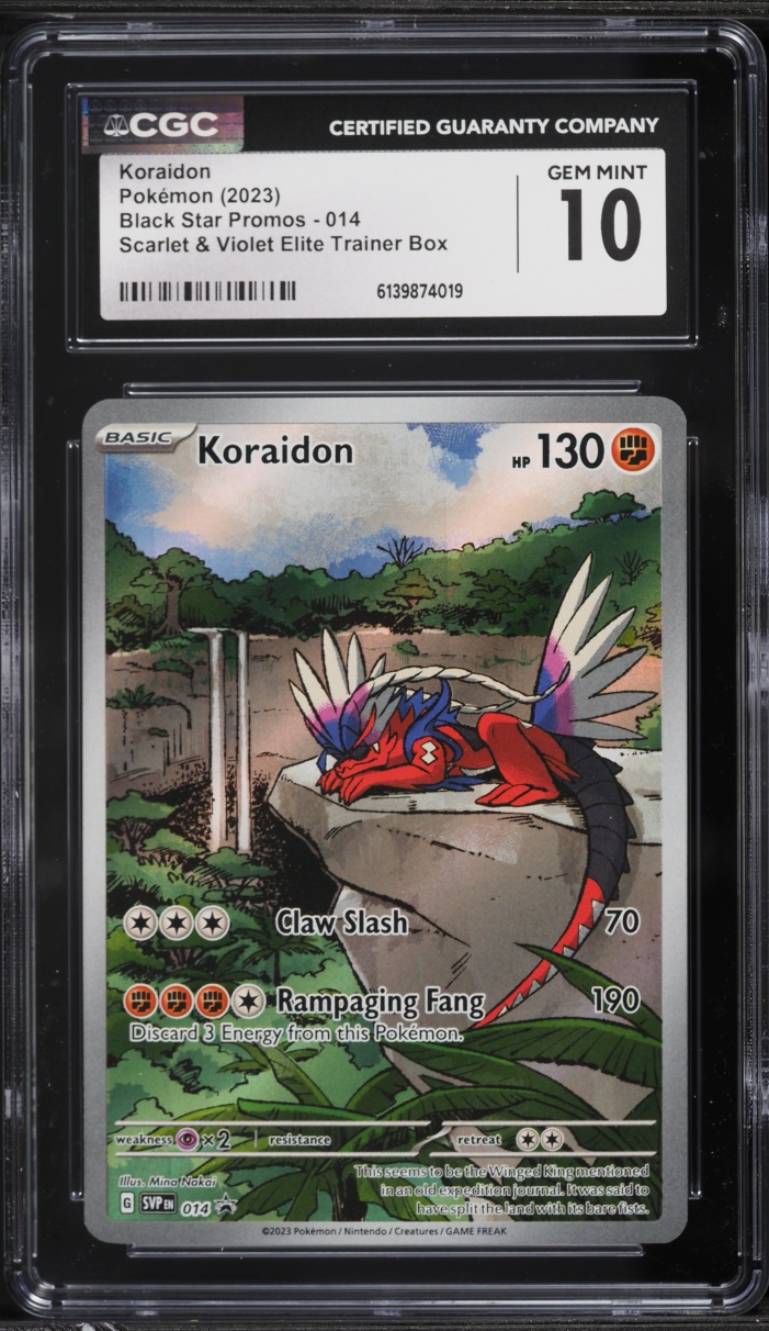 2023 Pokemon Scarlet & Violet Promo ETB Full Art Koraidon #14 CGC 10 GEM MINT