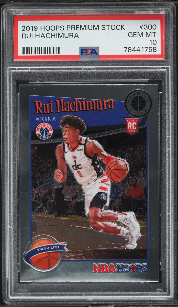 2019 Hoops Premium Stock Rui Hachimura ROOKIE #300 PSA 10 GEM MINT
